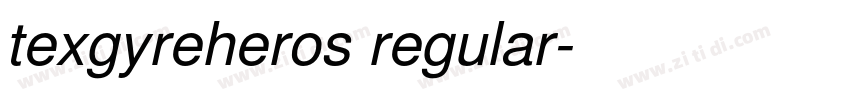 texgyreheros regular字体转换